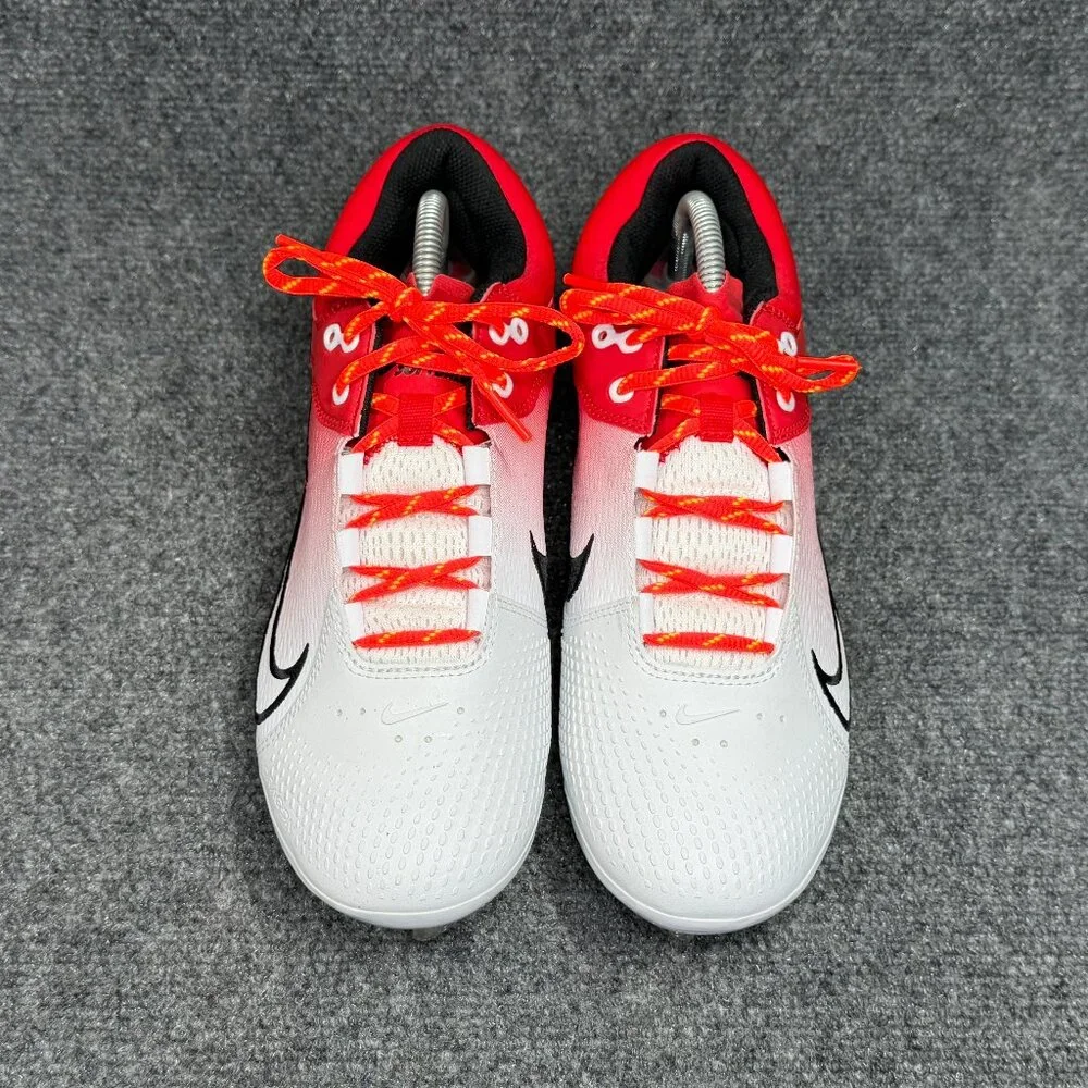 Nike womens White and Red Gradient Athletic Cleats